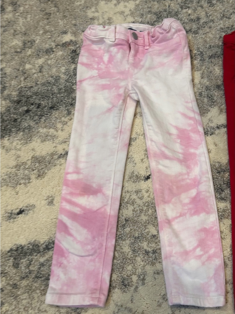 Girls' Pink Tie-Dye Skinny Jeans